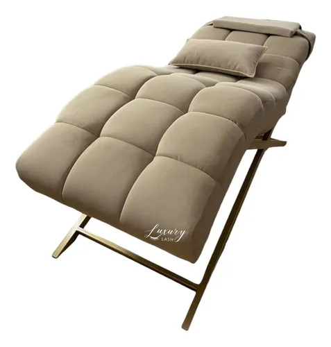 Ergonomic Tufted Velvet Lash & Esthetician Bed