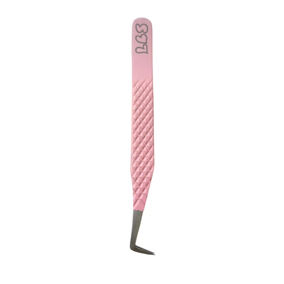 Diamond-Grip Precision Volume fabai Tweezers | Pastel Pink