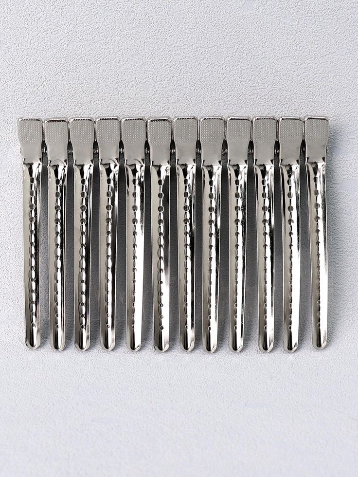 Section Metalic hair clips 12pc