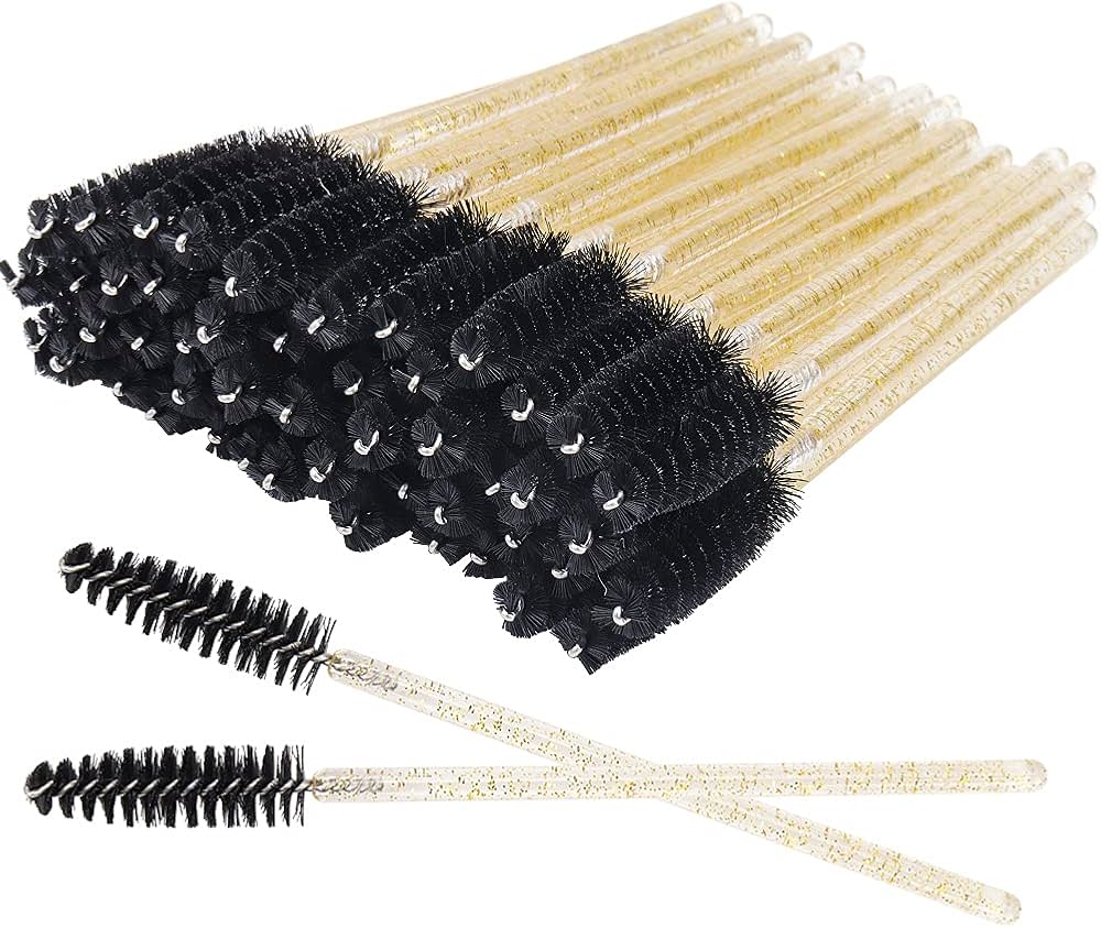 Crystal Glitter Handle Disposable Eyelash Spoolies